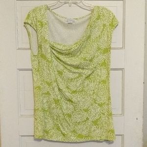 T-shirt rouched front with flower design